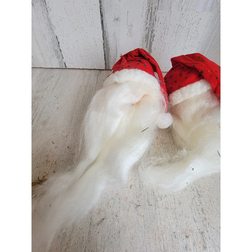 Vintage rustic Santa Claus beard set ornament unique home decor figure